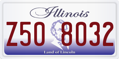 IL license plate Z508032