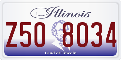 IL license plate Z508034