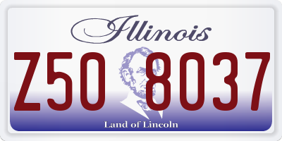 IL license plate Z508037