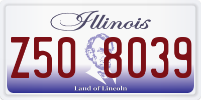 IL license plate Z508039