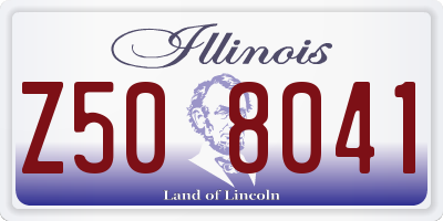 IL license plate Z508041