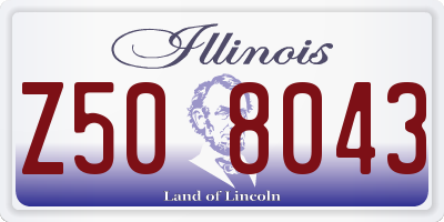 IL license plate Z508043