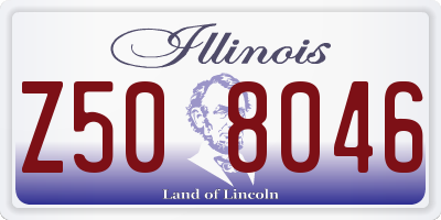 IL license plate Z508046