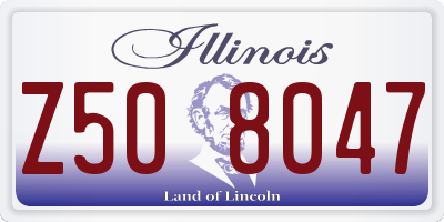 IL license plate Z508047