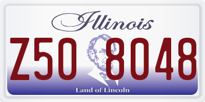 IL license plate Z508048