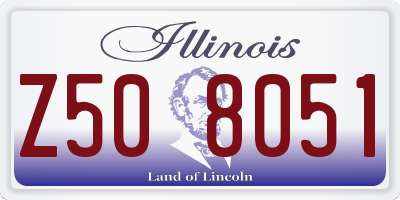 IL license plate Z508051