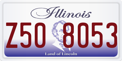 IL license plate Z508053
