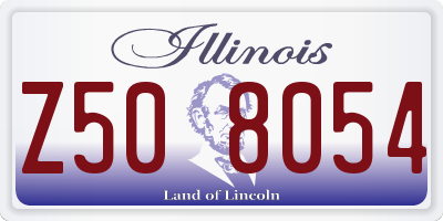 IL license plate Z508054