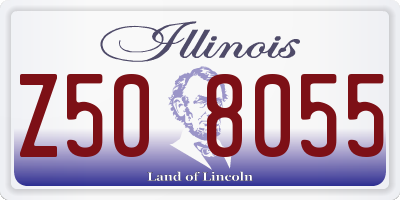 IL license plate Z508055