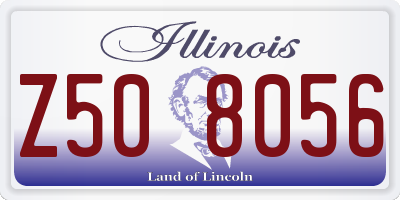 IL license plate Z508056