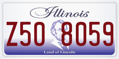 IL license plate Z508059