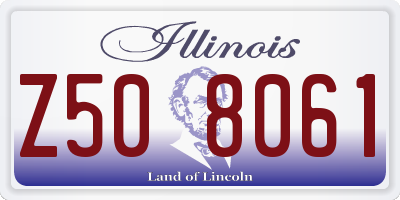 IL license plate Z508061