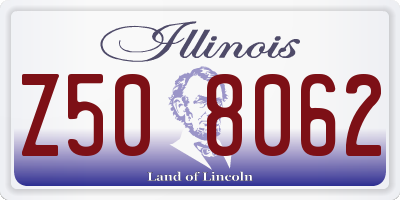 IL license plate Z508062