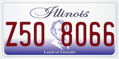 IL license plate Z508066