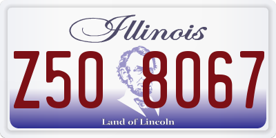 IL license plate Z508067