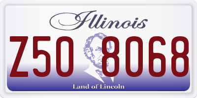 IL license plate Z508068