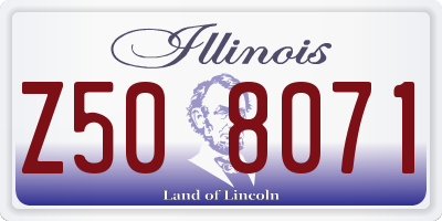IL license plate Z508071