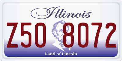 IL license plate Z508072