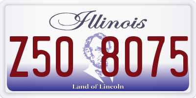 IL license plate Z508075