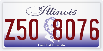 IL license plate Z508076