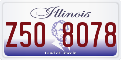 IL license plate Z508078