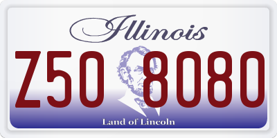 IL license plate Z508080