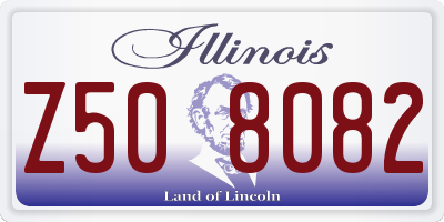 IL license plate Z508082