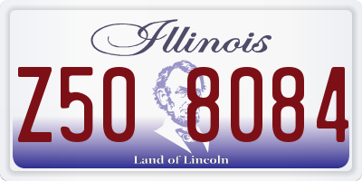 IL license plate Z508084