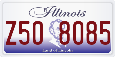 IL license plate Z508085