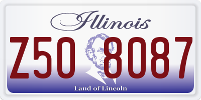IL license plate Z508087