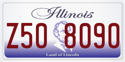 IL license plate Z508090