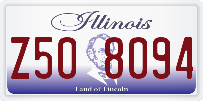IL license plate Z508094