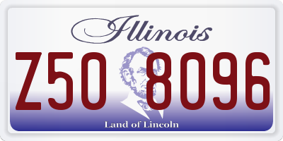 IL license plate Z508096