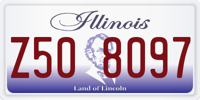 IL license plate Z508097