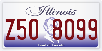 IL license plate Z508099