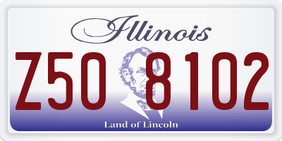 IL license plate Z508102