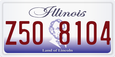 IL license plate Z508104