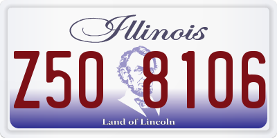 IL license plate Z508106