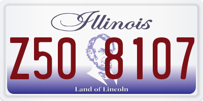 IL license plate Z508107