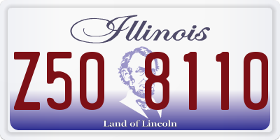 IL license plate Z508110