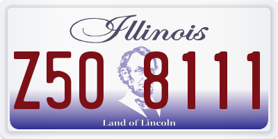 IL license plate Z508111