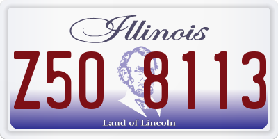 IL license plate Z508113