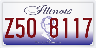 IL license plate Z508117