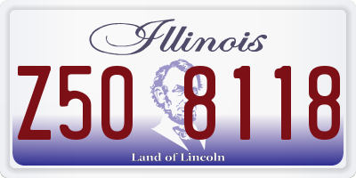 IL license plate Z508118