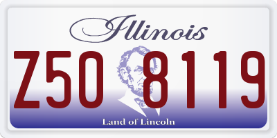 IL license plate Z508119