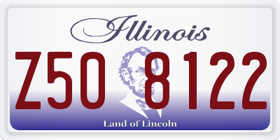 IL license plate Z508122