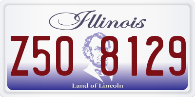 IL license plate Z508129