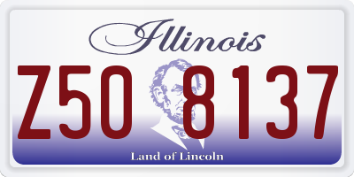 IL license plate Z508137