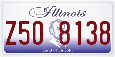 IL license plate Z508138