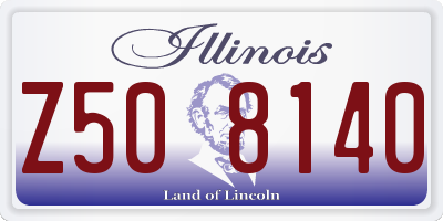IL license plate Z508140